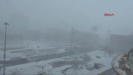 Kar Altındaki Taksim'in Yüksekten Görüntüsü