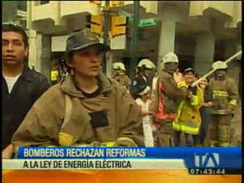 Bomberos rechazan reformas a la Ley de Energía Eléctrica