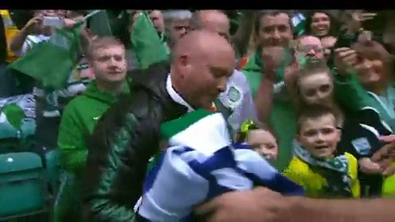 Lennon and Samaras share title success with young fan!