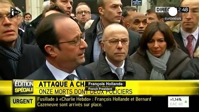 Strage a Charlie Hebdo. Hollande è terrorismo, ma reagiremo