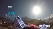 Zapping #24 : Collision entre 2 parapentes, saut en wingsuit depuis l'Aiguille du midi, grosse chute en montant sur un chameau