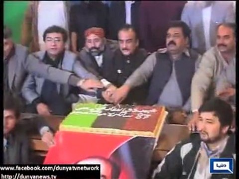 Zulfiqar Ali Bhutto birthday_ Workers waste cakes on each other faces