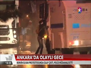 Ankara'da Berkin Elvan Eyleminde TOMA ile eylemcinin dansı