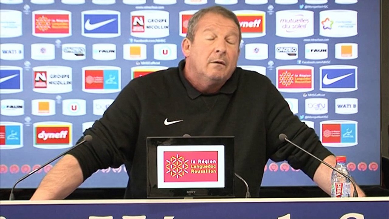 Rolland Courbis avant MHSC vs OM (20ème journée L1)