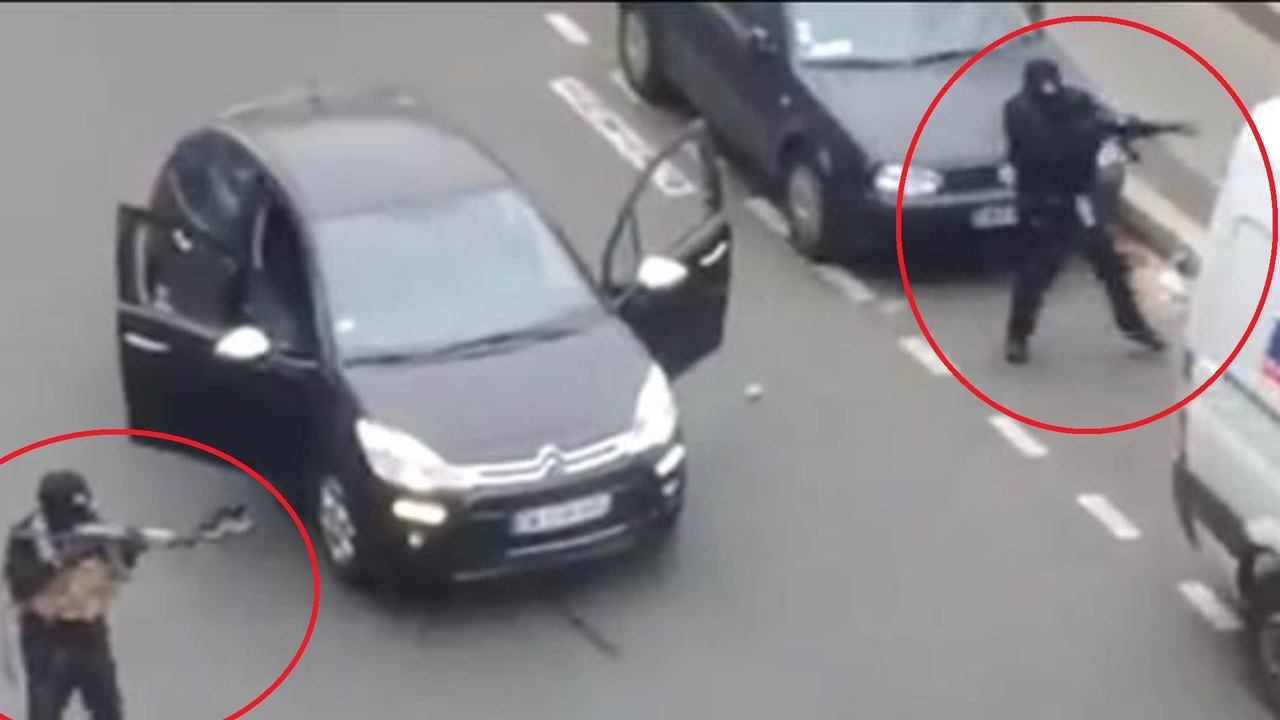 Moment of Shooting on Charlie Hebdo Satirical Magazine Office, At Least 12 People Killed