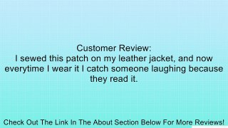 Voices Not Real But have Good Ideas Funny Biker Patch!! Review