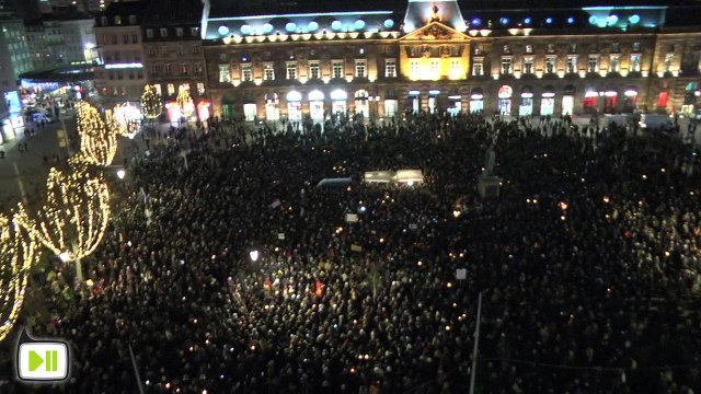 Hommage aux victimes de l'attentat contre Charlie Hebdo à Strasbourg