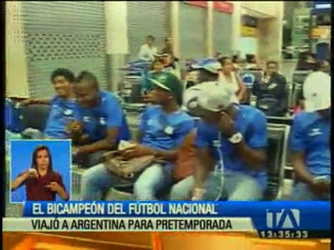 Los jugadores de Emelec viajaron hoy a Argentina para los trabajos de pretemporada