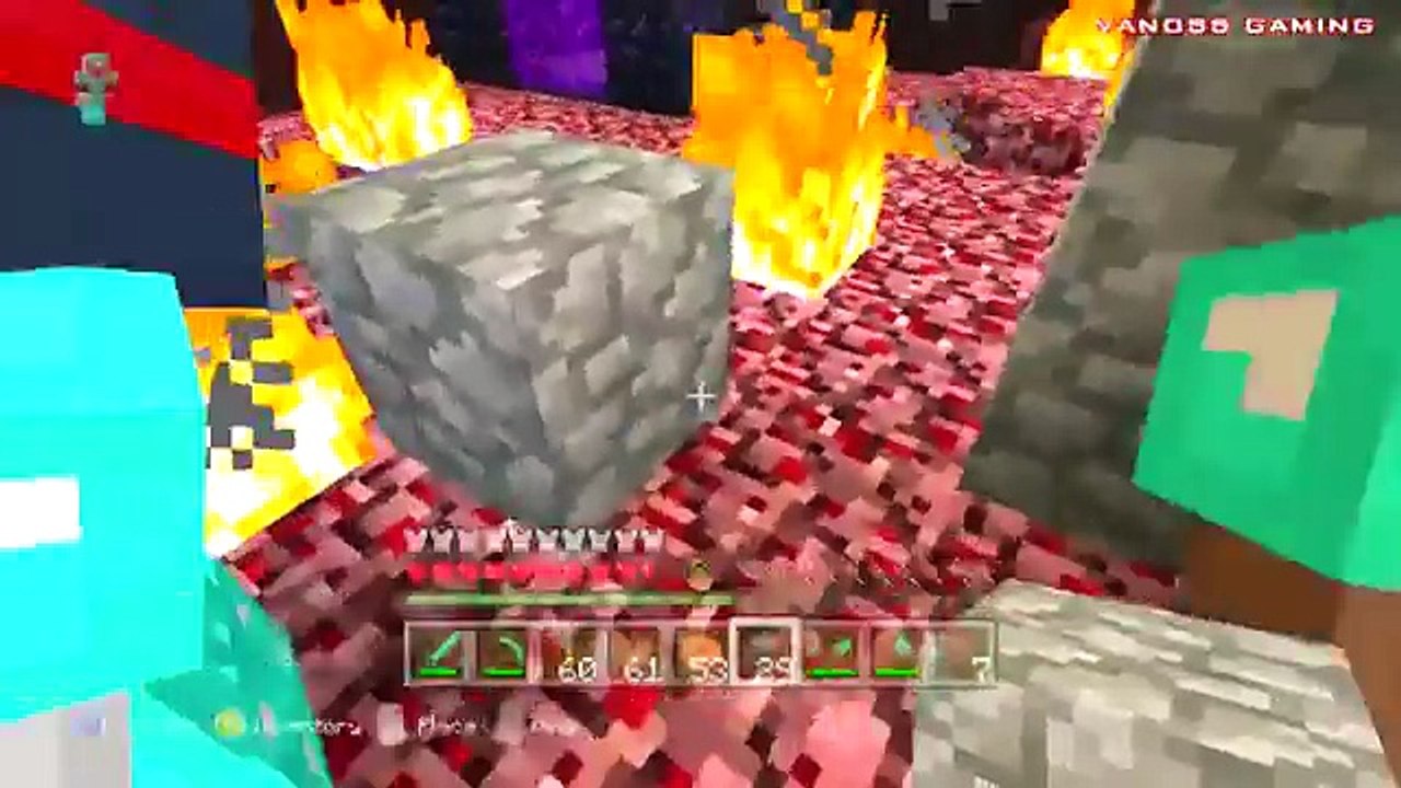 VanossGaming:Minecraft Epic NOOB Adventures The Nether,Ghasts, Bridge Fails,Portal Trolling Funny