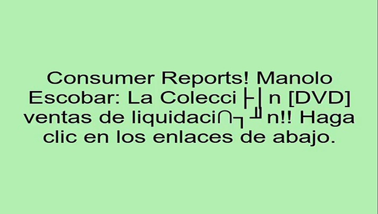 Manolo Escobar: La Colección [DVD] opiniones