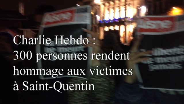 Charlie Hebdo : 300 personnes rendent hommage aux victimes à Saint-Quentin