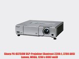 Sharp PG-D3750W DLP-Projektor (Kontrast 2200:1 3700 ANSI Lumen WXGA 1280 x 800) weiß