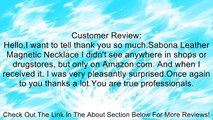 Sabona Jewelry Mens Womens Necklace Leather Magnetic Black 850 Review