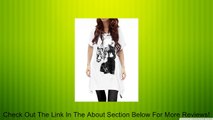 Allegra K Women Portrait Print Hanky Hem Short Sleeve Tunic Loose Tunic Tops Review