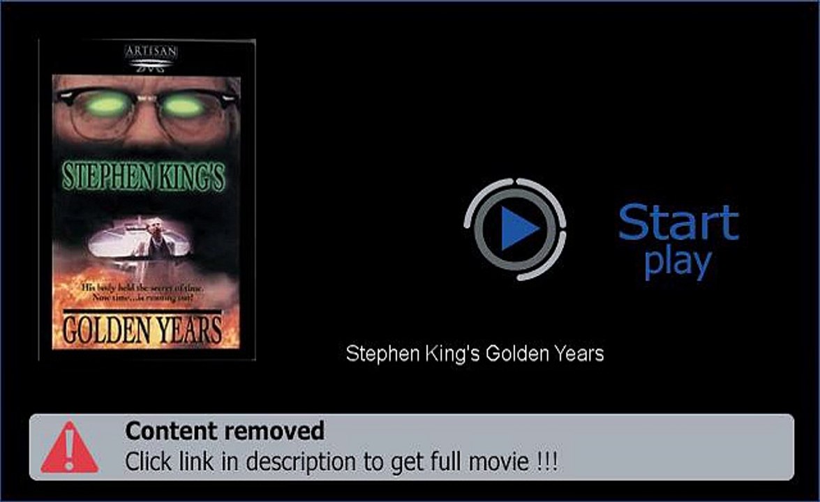 Stephen King's Golden Years Video Download