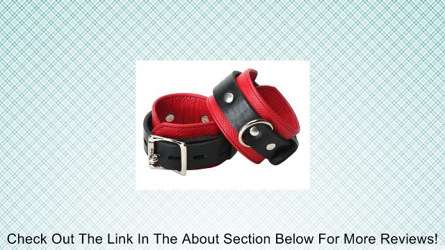 Red and Black Locking Bondage Wrist Cuffs Review