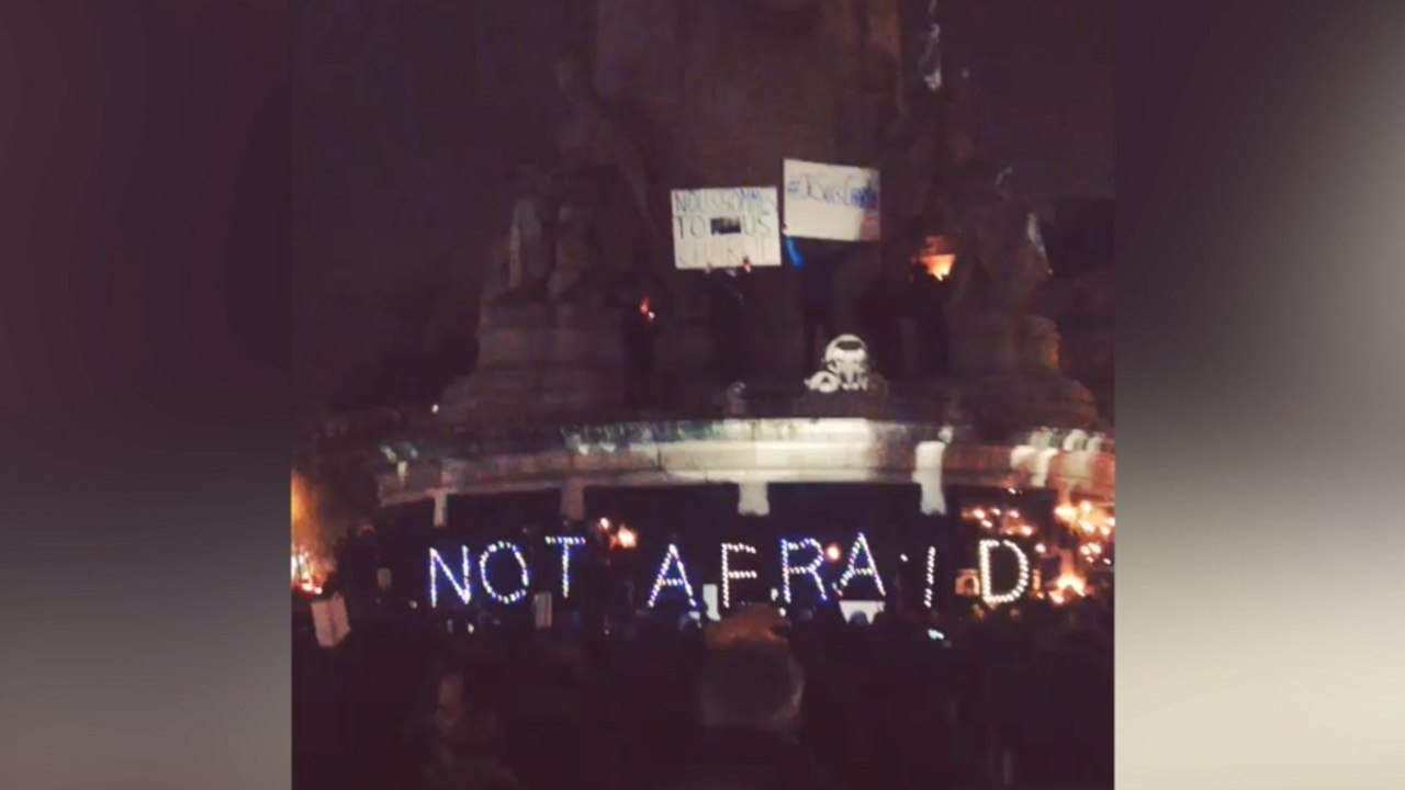 Social video of Charlie Hebdo rally in Paris