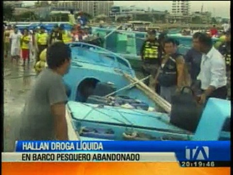 Decomisan droga líquida en Manabí