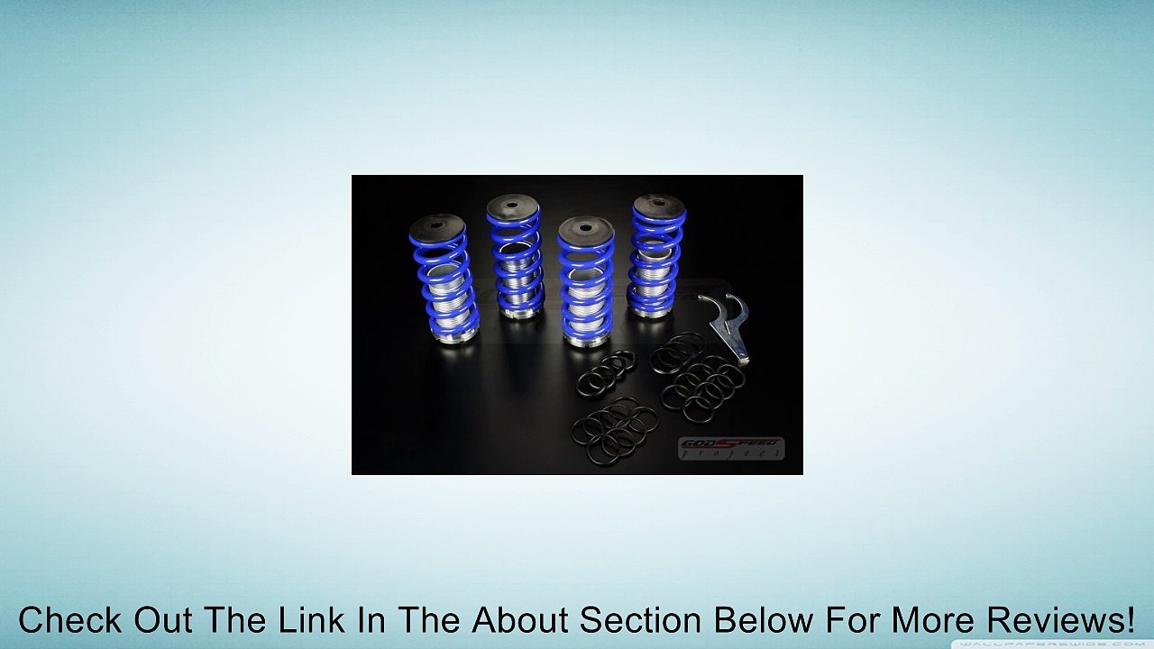 Godspeed Blue Color 1994 to 2001 Acura Integra Gs Ls GSR Lowering Spring Adjustable High Low Sleeve Kit Coilover Lowering Spring Review