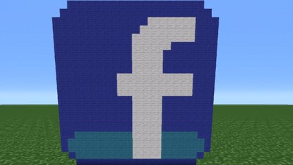 Minecraft Tutorial: How To Make The Facebook Logo