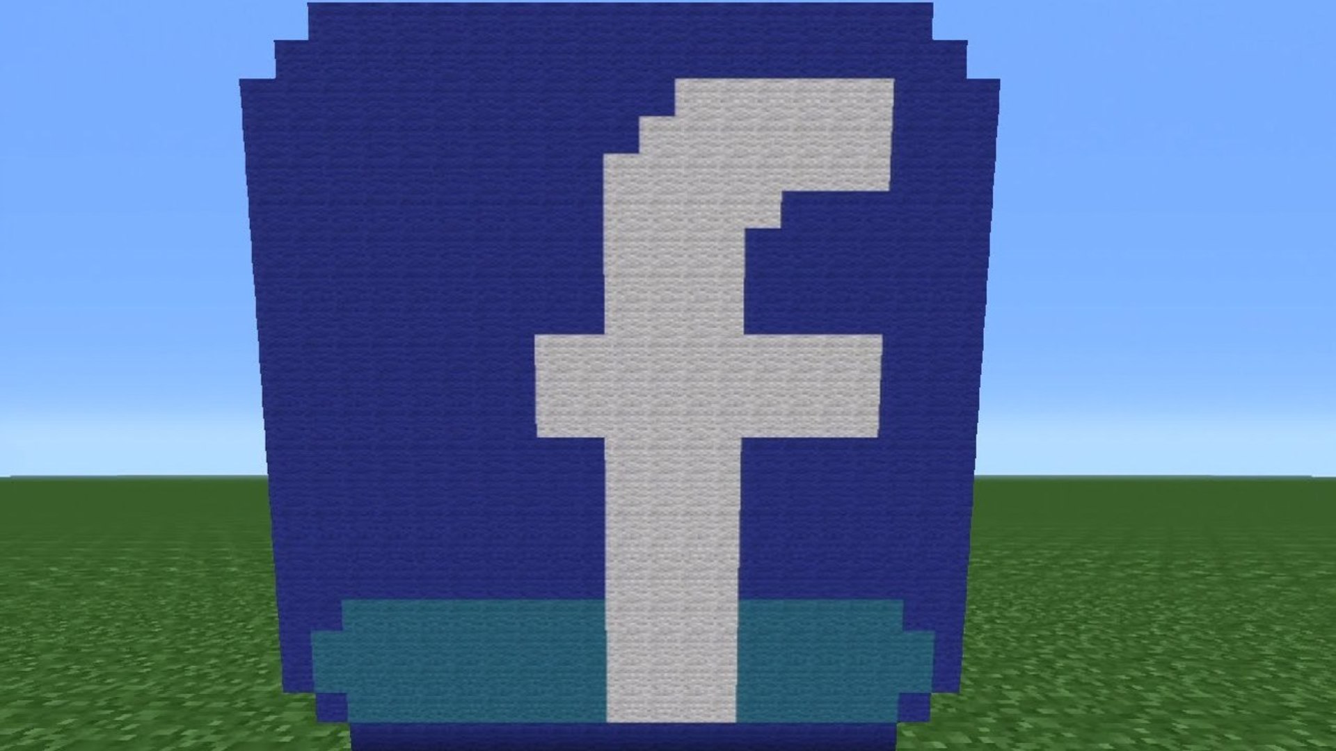 ⁣Minecraft Tutorial: How To Make The Facebook Logo