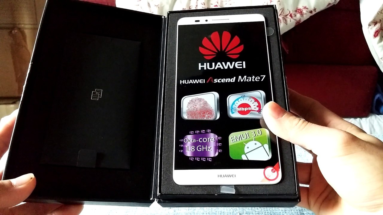 Déballage / Unboxing Huawei Mate 7 Moonlight Silver