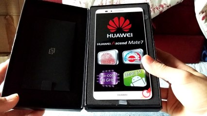 Déballage / Unboxing Huawei Mate 7 Moonlight Silver