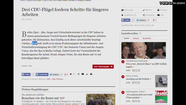 Rente erst mit 70?! WTF, während wir alle mit PEGIDA und ISLAM Terror abgelenkt werden, bereiten sie ihre Schandtaten vor...