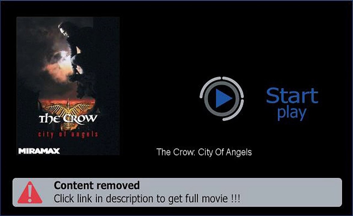 The Crow: City Of Angels Movie Download And Watch
