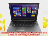 Lenovo G50-30 15.6-inch Notebook (Black) - (Intel Celeron N2840 2.16GHz 4GB RAM 500GB HDD Windows