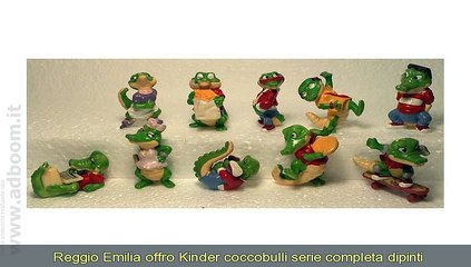 Video herunterladen: REGGIO EMILIA, QUATTRO CASTELLA   KINDER COCCOBULLI SERIE COMPLETA DIPINTI ITALIA EURO 10