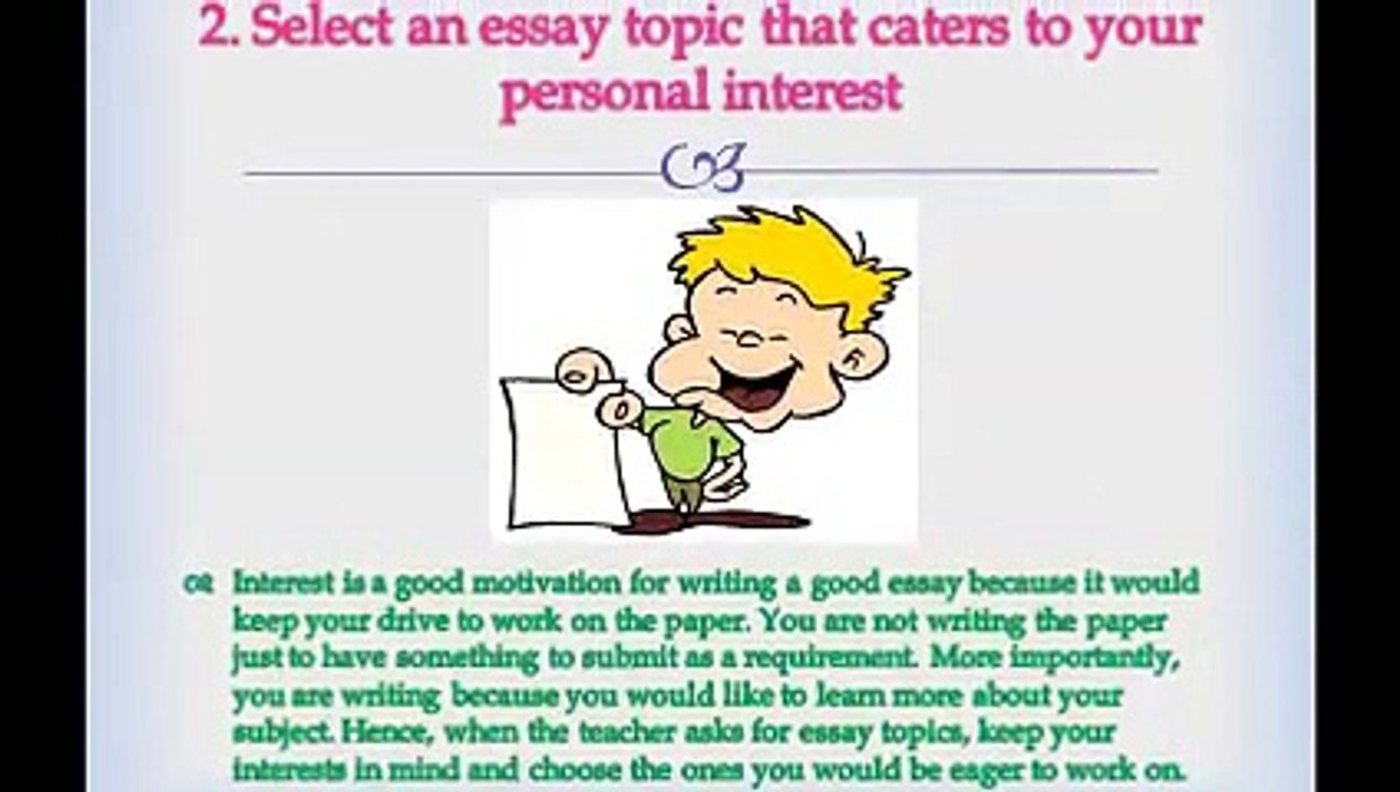 Coming Up with Good Essay Topics