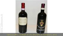 GENOVA,    2 BOTTIGLIE DI VINO  BRUNELLO DI MONTALCINO ANNO 2002 E EURO 49