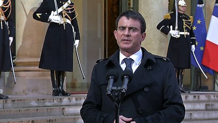 Video herunterladen: Déclaration du Premier Ministre Manuel Valls à la suite de la réunion de crise à l'Elysée