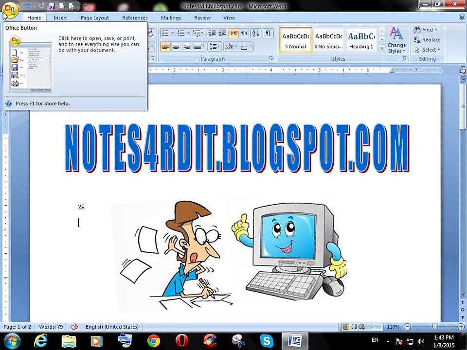 WORD OPTIONS IN MS WORD 2007 IN URDU