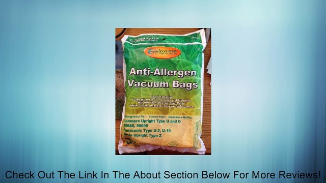 Kenmore / Sears Type O & U - 50688 and 50690 EnviroCare Anti-Allergen Vacuum Cleaner Bags / 3 pack - Generic Synthetic Cloth Filtration w/ Closure Review