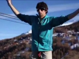 Man Walks on Tightrope Between Two French Alps Mountains