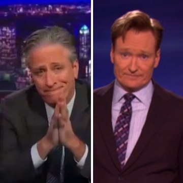 Les comiques Jon Stewart et Conan O'brien rendent hommage à Charlie Hebdo dans leurs émissions