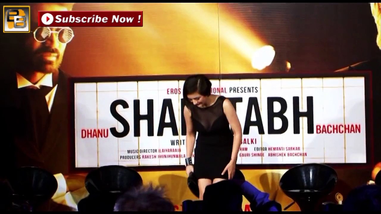 Akshara Hassan's SHOCKING WARDROBE MALFUNCTION | Shamitabh Official TRAILER LAUNCH