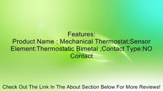 NO Contact Filter Fan Control Regulator Mechanical Thermostat Review