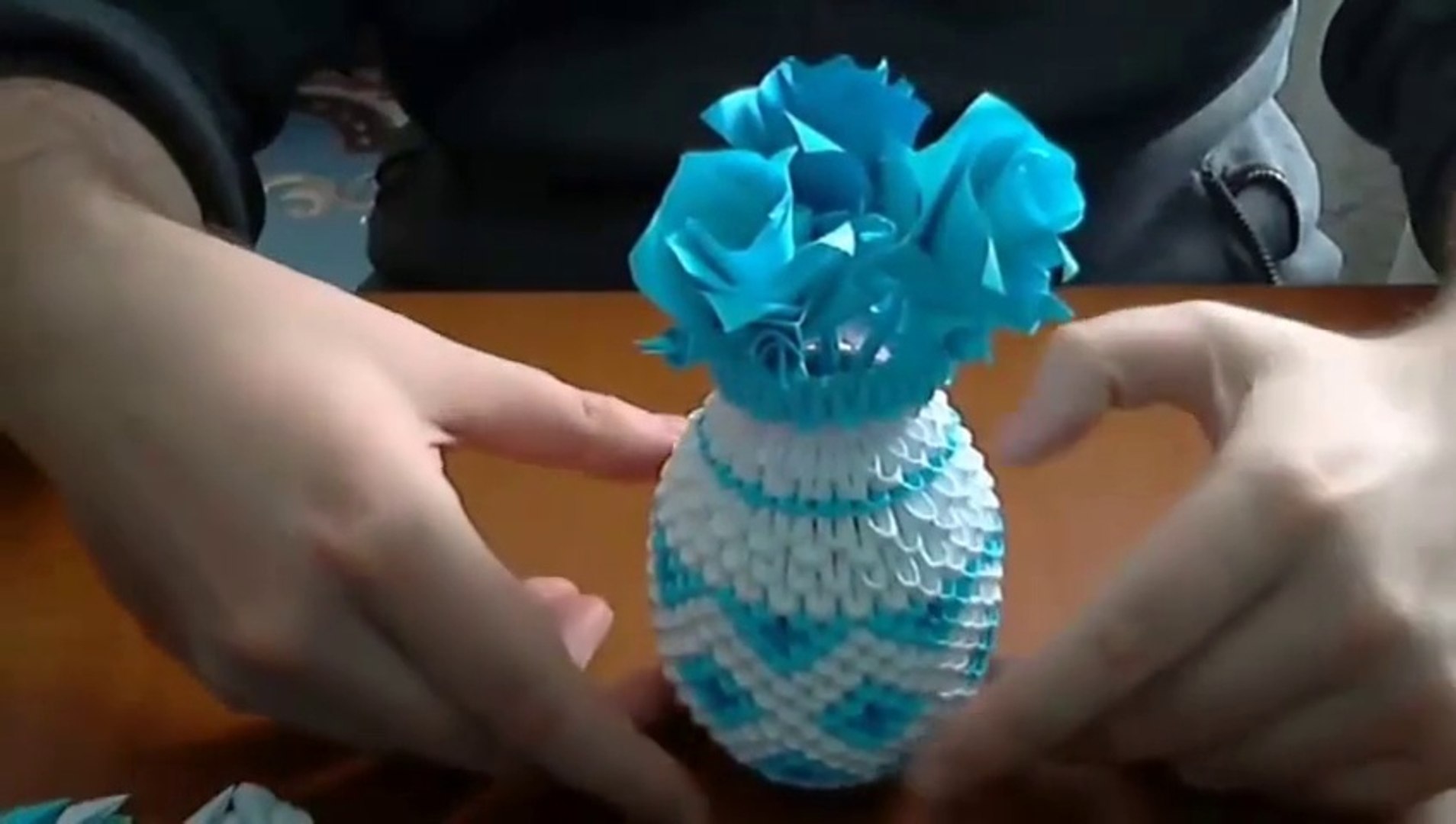How to make 3d origami vase model2 - video Dailymotion