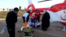 Karayolu Riskli Olunca Helikopter Ambulans Devreye Girdi