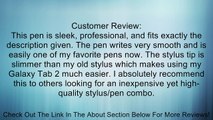 AYL Engraved 2-in-1 Capacitive iPad Stylus with Executive Pen   1 Year Warranty (Jet Black)   Extra refill / For Touchscreen Devices Including the Apple iPad, Google Nexus, Samsung Galaxy Tab 2 3, iPad Mini, Asus Nexus, and Nook Review