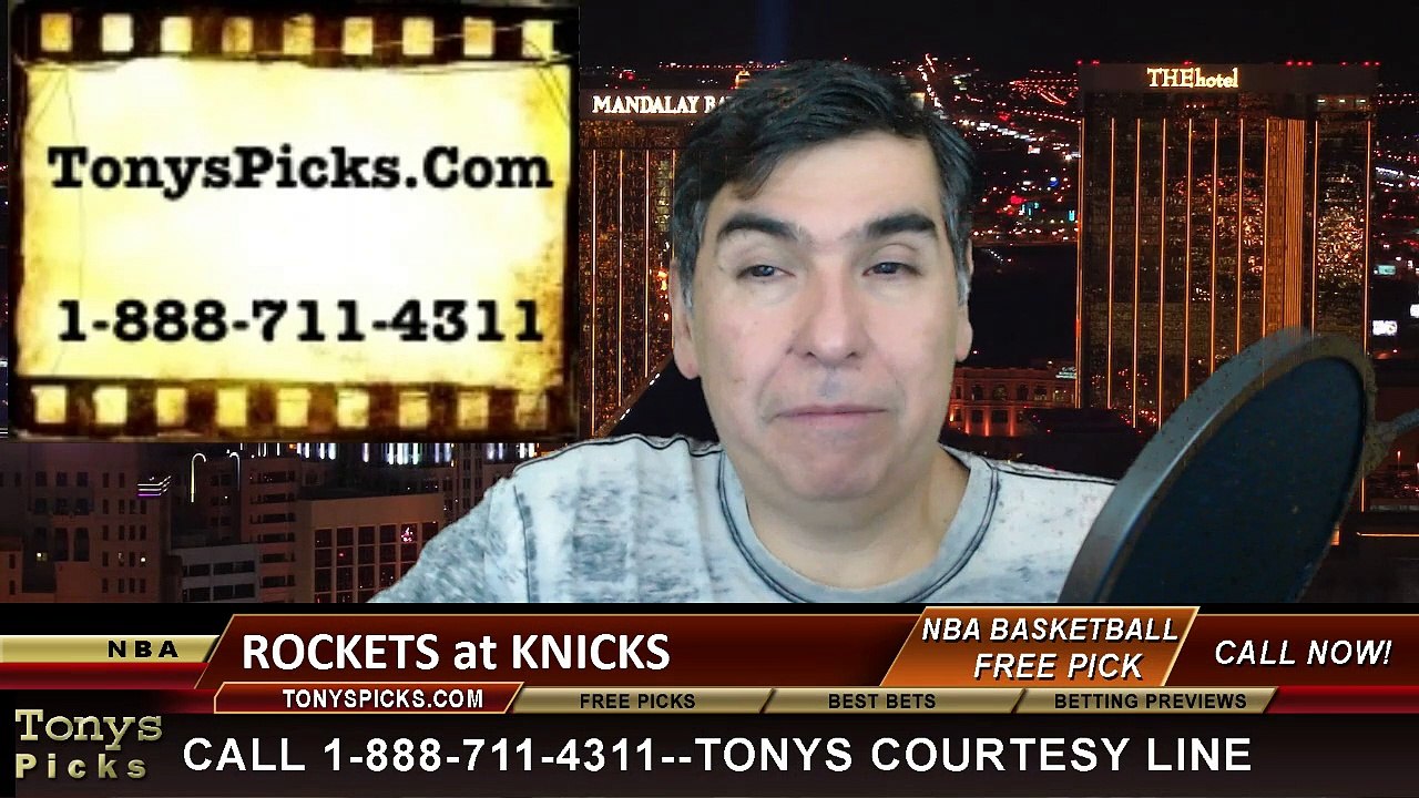 New York Knicks vs. Houston Rockets Free Pick Prediction NBA Pro Basketball Odds Preview 1-8-2015