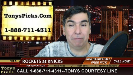 New York Knicks vs. Houston Rockets Free Pick Prediction NBA Pro Basketball Odds Preview 1-8-2015