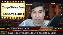 UCLA Bruins vs. Stanford Cardinal Free Pick Prediction NCAA College Basketball Odds Preview 1-8-2015