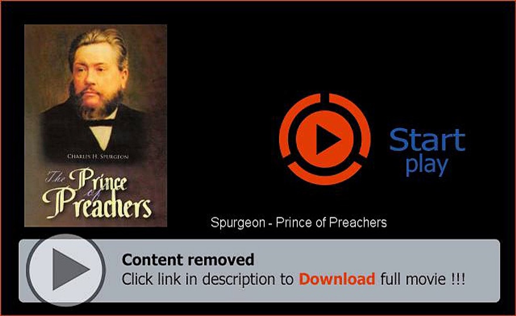 ⁣Spurgeon - Prince of Preachers Dvd Download