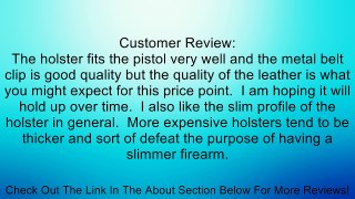 Smith & Wesson M&P Shield Pro Carry LT CCW IWB Leather Gun Holster New Black Review