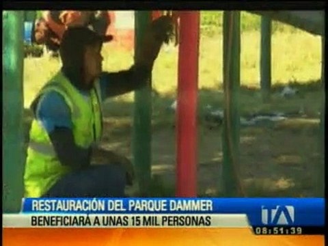 Restauración del parque Dammer 1 en Quito beneficiará a 15 mil personas