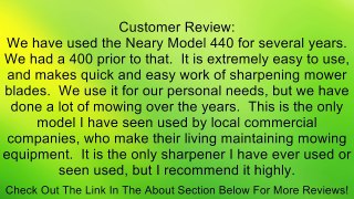 Neary Blade Grinder Model 440 Review